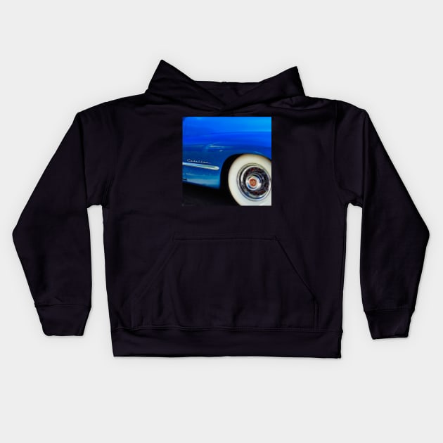 Classic Car Blue Cadillac - photography Kids Hoodie by art64